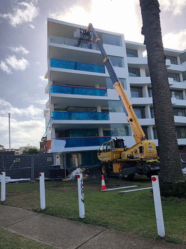 Hi-Range-Crane-Hire-Telehandler-Hire-Pegasus-4025-work-platform-tight-access-Campbelltown