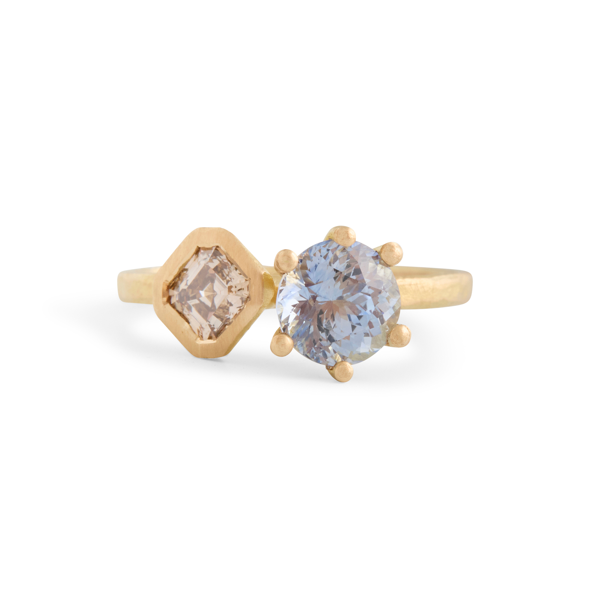 Tessa Blazey | Black diamond & 9ct white gold | Unique handmade engagement ring | Melbourne | custom ring