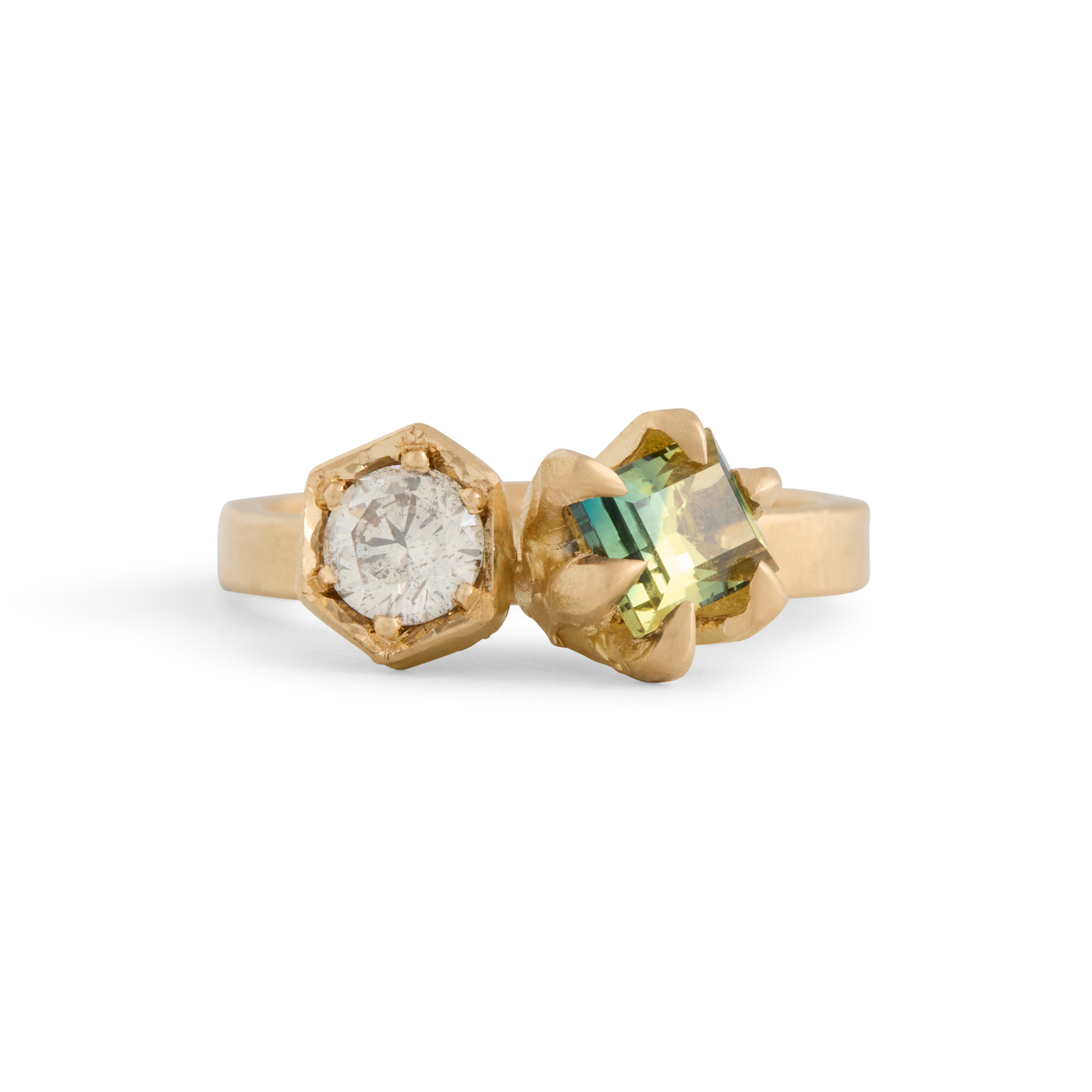 Tessa Blazey | Ceylon sapphire & 18ct yellow gold | Unique handmade engagement ring | Melbourne | bespoke ring