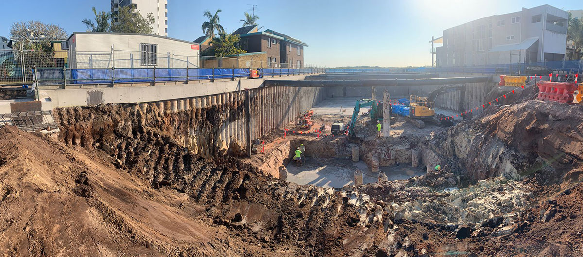 C & S Bond Earthmoving Excavator Hire at Civil Excavation project