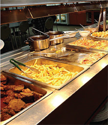 Food poisoning bacteria that may have survived the cooking process will start to multiply as hot food cools down.